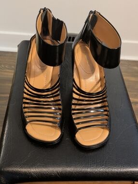 3.1 PHILLIP LIM dede cutout ankle booties/heels - size 8